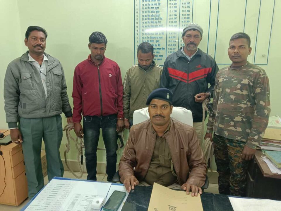 सरकारृ वैन में 4मवेशी के साथ तीन गौ तस्करों को पुलिस ने दबोचा, भेजा जेल। लोकेशन सेराइकेला सरायकेला थाना पुलिस ने गुप्त सूचना के आधार पर तीन गौ तस्करों को पकड़ा पुलिस को सूचना मिली थी कि गौ तस्करों द्वारा पिकअप वैन में चार मवेशी लादकर ले जाया जा रहा था। थाना प्रभारी ने त्वरित कार्रवाई करते हुए सभी गौ तस्करों को धर दबोचा। वही गिरफ्त में आए सभी गौ तस्करों के विरुद्ध सरायकेला थाना कांड संख्या 145/22 दिनांक 22.12.2022 धारा 414 भा0द0वि0, 11 क्रूरता अधिनियम 1960 , झारखंड गोवंशीय पशु हत्या प्रतिषेध 2005 के तहत आरोपी 1.बलराम महतो उम्र 28 बर्ष पे0:– फूलो महतो सा0:–बड़ा सीजू थाना राजनगर जिला सरायकेला खरसावां 2.शिवनाथ ज्योतिषी उम्र 22 बर्ष पे0:–मनमश ज्योतिषी सा0:–हेसल थाना राजनगर जिला सरायकेला खरसावां 3.चिरंजीवी प्रधान सा0:–आसन तालिया थाना खरसावां को गिरफ्तार कर न्यायिक हिरासत में भेजा गया । | Vananchal 24TV Live