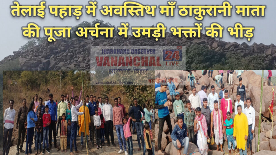 तेलाई पहाड़ में धूमधाम से संपन्न हुई माँ ठाकुरानी माता की पूजा। – Vananchal 24TV Live – वनांचल 24TV लाइव