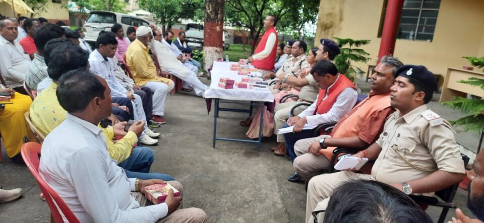 अनगड़ा में शान्ति समिती का बैठक सम्पन्न.   