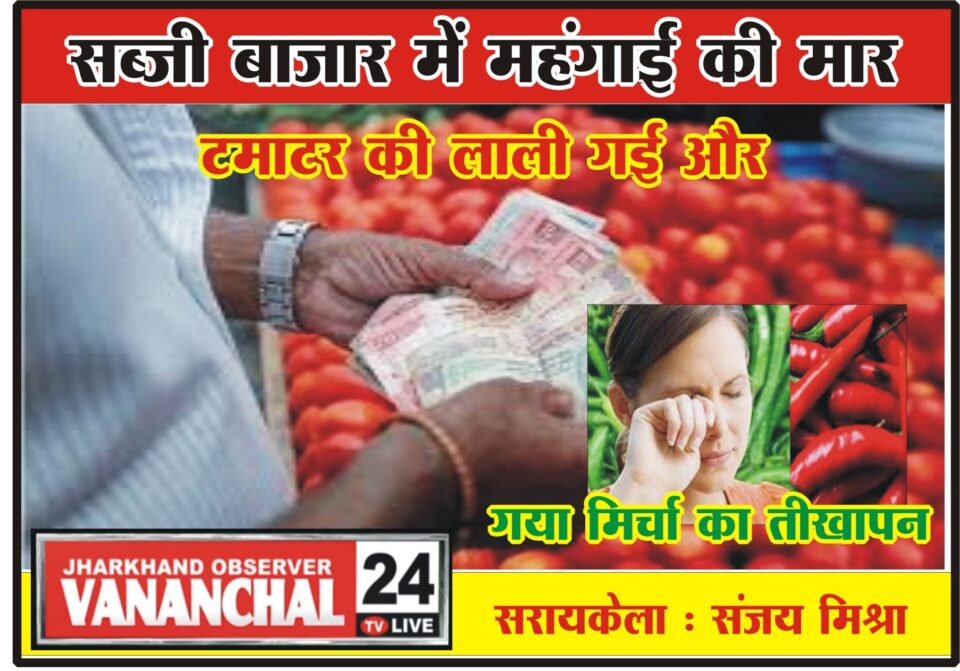टमाटर की लाली गई और गया मिर्चा का तीखापन। – Vananchal 24TV Live – वनांचल 24TV लाइव